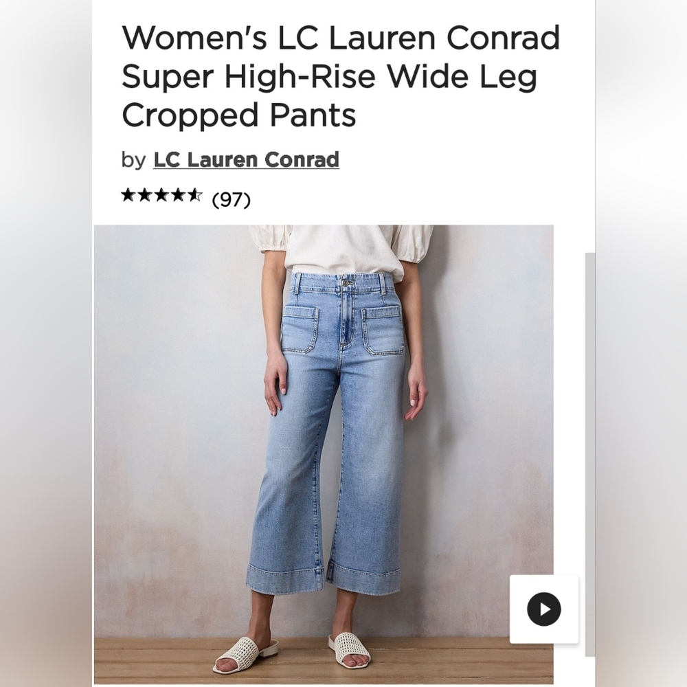 Women's Lauren Conrad Super High-Rise Wide Leg Cropped Pants